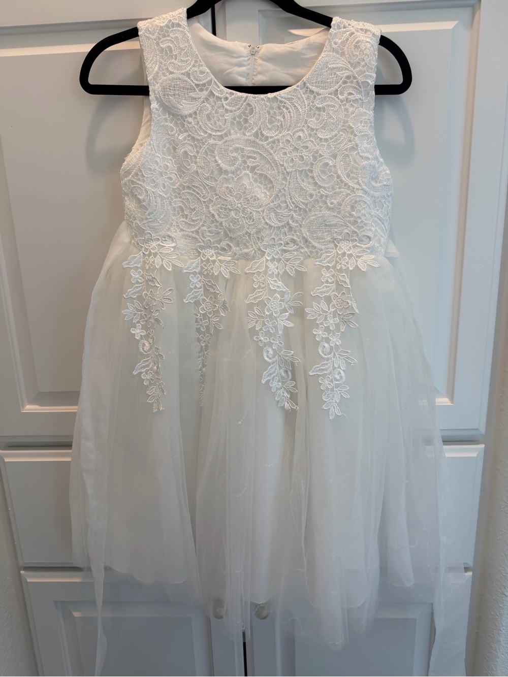 Ivory Lace & Tulle Girls' Formal Dress